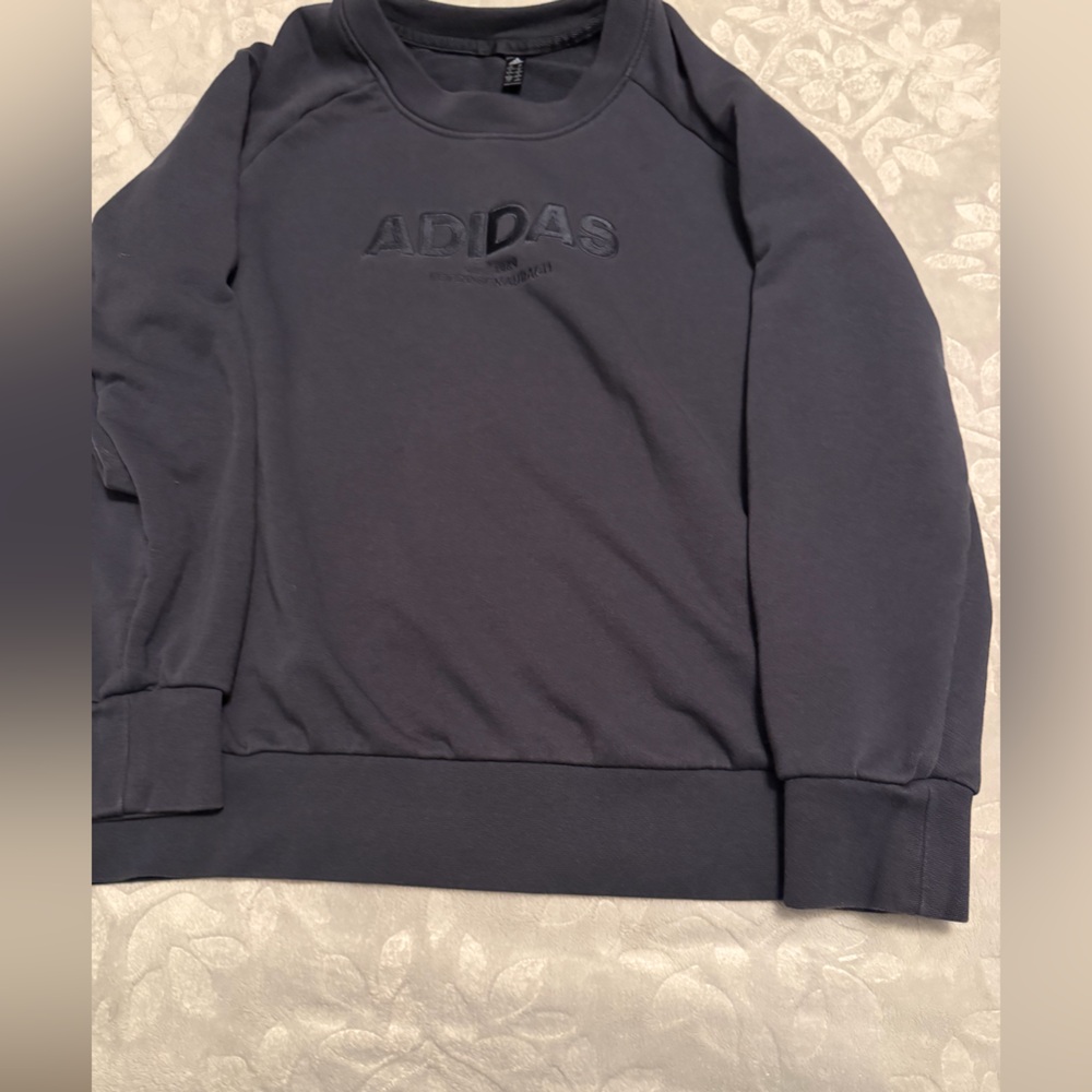 Adidas Men's Dark Gray Crewneck Sweater